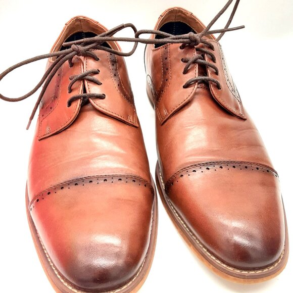 Ashford Hayes Men\'s Dress Shoe Size 11 Medium Brown Lace up, Oxford. Great pair main image 6